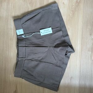 NWT Abercrombie & Fitch x Kathleen Post Brown Plaid Micro Shorts
